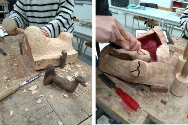 Beeldhouwen in hout