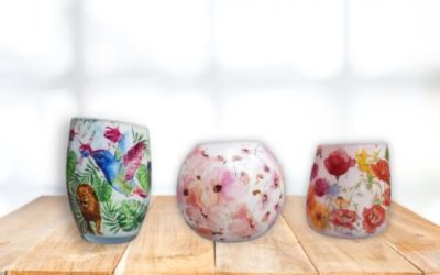 Decoupage op glas